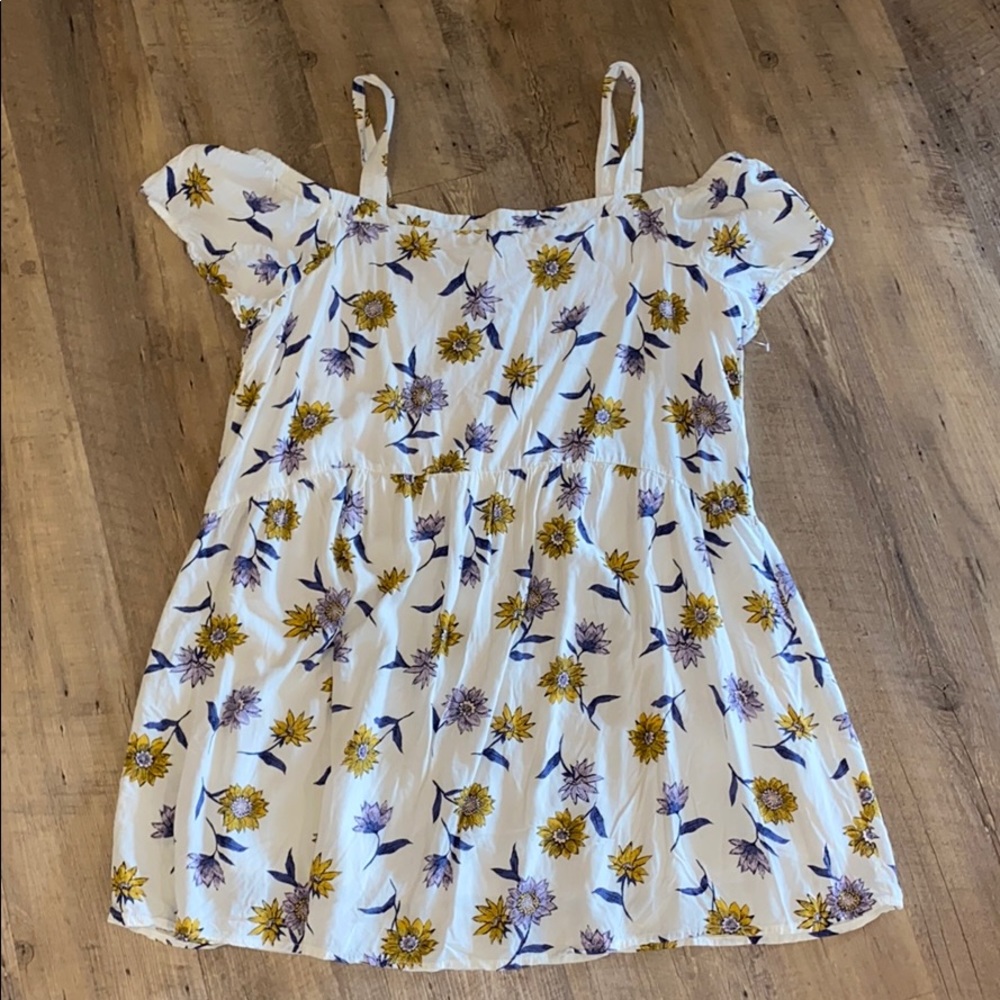 floral and white dress